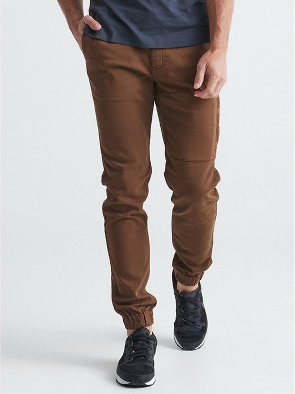 DUER jeans no sweat jogger pants brown 36/29 cargo pockets N2X slim fit casual